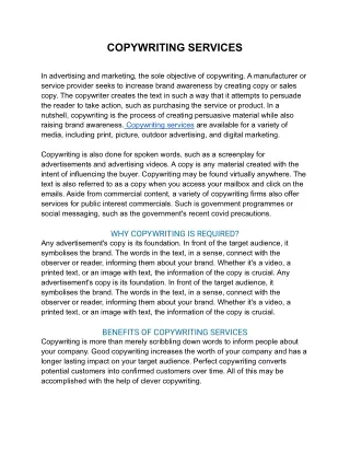 copywriting services