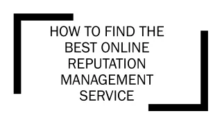 how to find the best online reputation management service