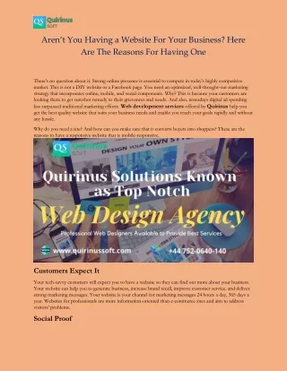aren t you having a website for your business