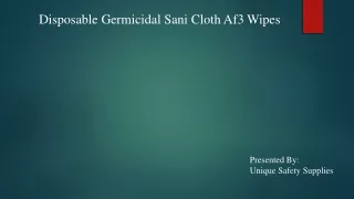 Disposable  Sani Cloth Af3 Wipes