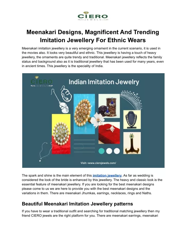 meenakari designs magnificent and trending
