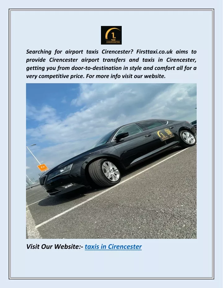 searching for airport taxis cirencester firsttaxi