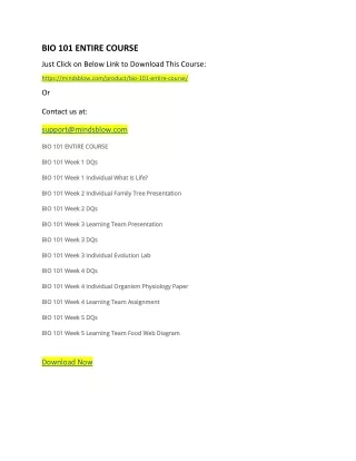 bio 101 entire course