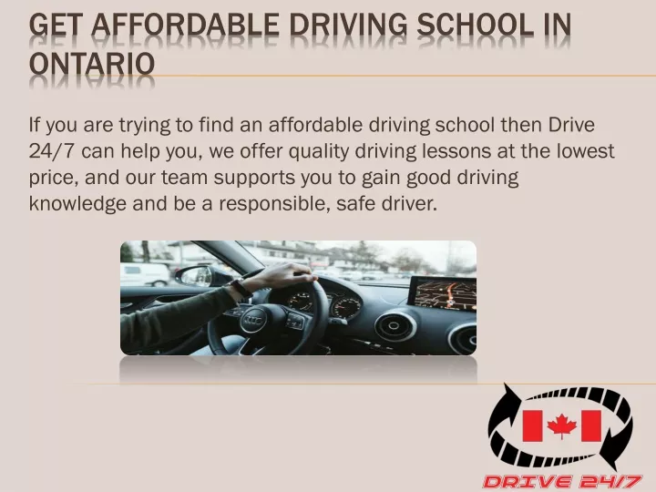 get affordable driving school in ontario