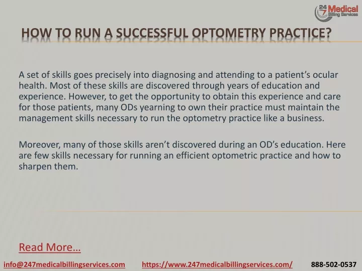 how to run a successful optometry practice