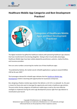 healthcare mobile app categories and best