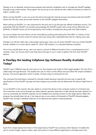 flexispy is an on demand remote access program
