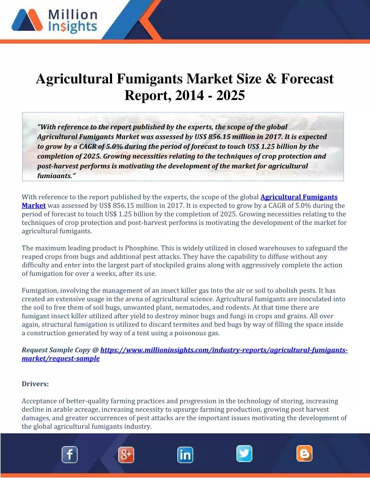 agricultural fumigants market size forecast