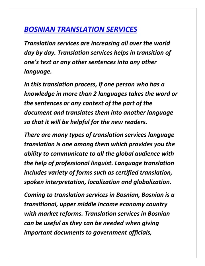bosnian translation services
