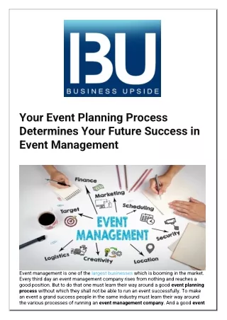 your event planning process determines your