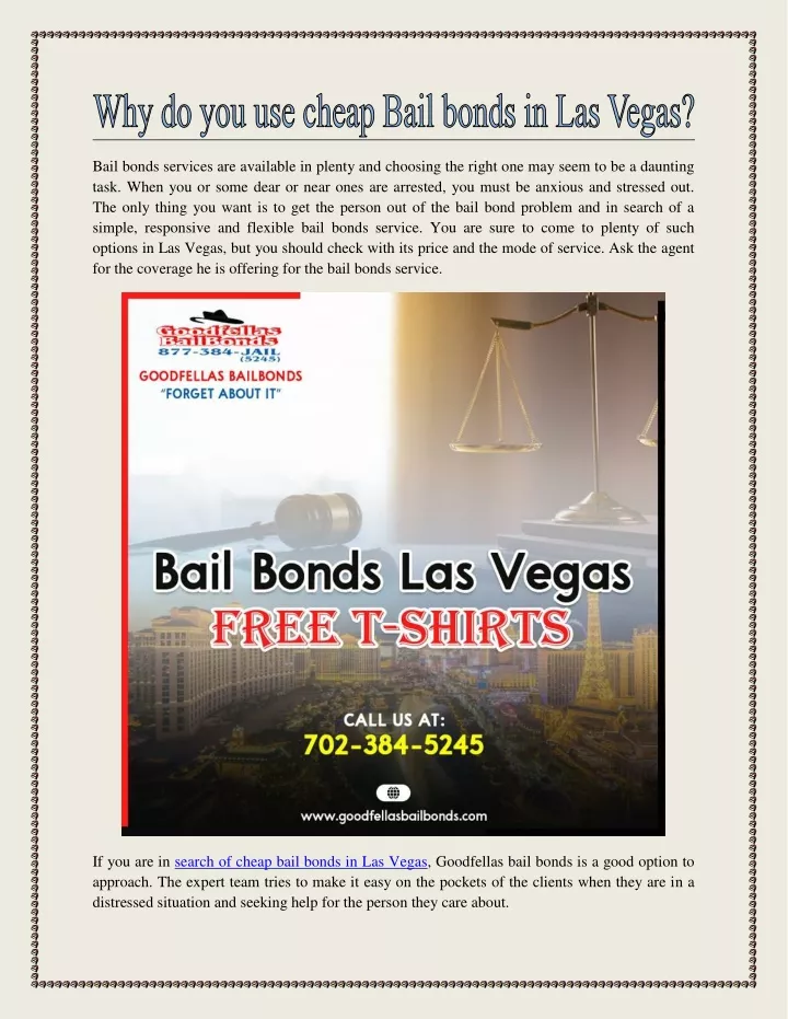 bail bonds services are available in plenty