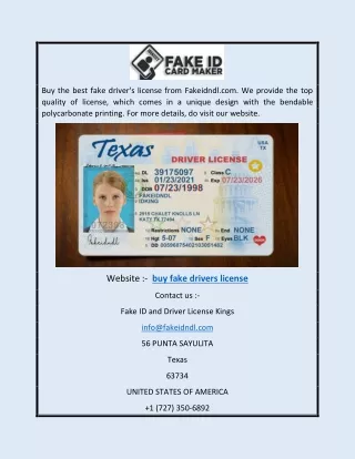 Buy Fake Drivers License | Fakeidndl.com