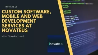 Custom Software, mobile and web development services at novateus