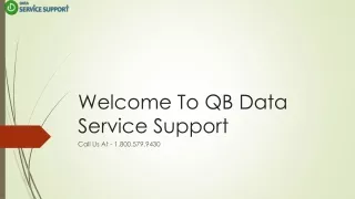 welcome to qb data service support
