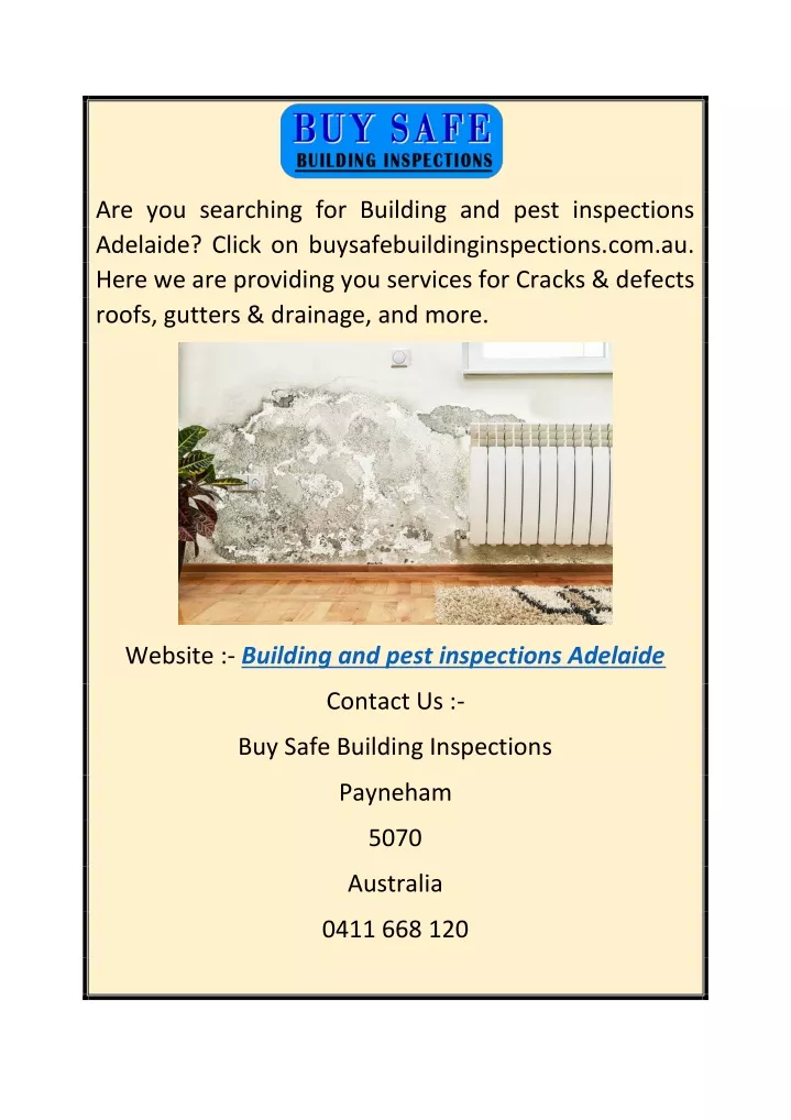 are you searching for building and pest