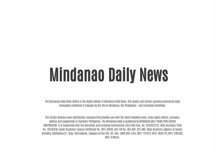 mindanao daily news