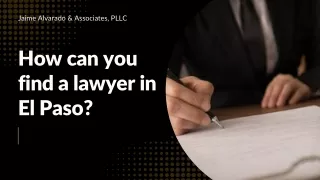 How can you find a lawyer in El Paso