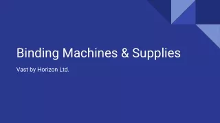 Binding Machines & Supplies