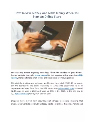 how to save money and make money when you start