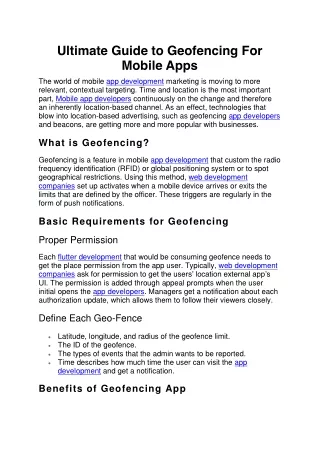 ultimate guide to geofencing for mobile apps