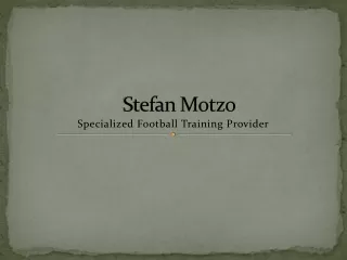Become a Perfect Football Player with Stefan Motzo