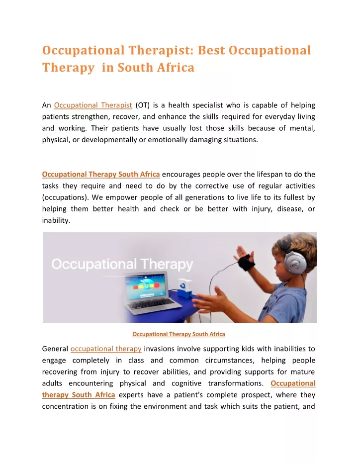 occupational therapist best occupational therapy