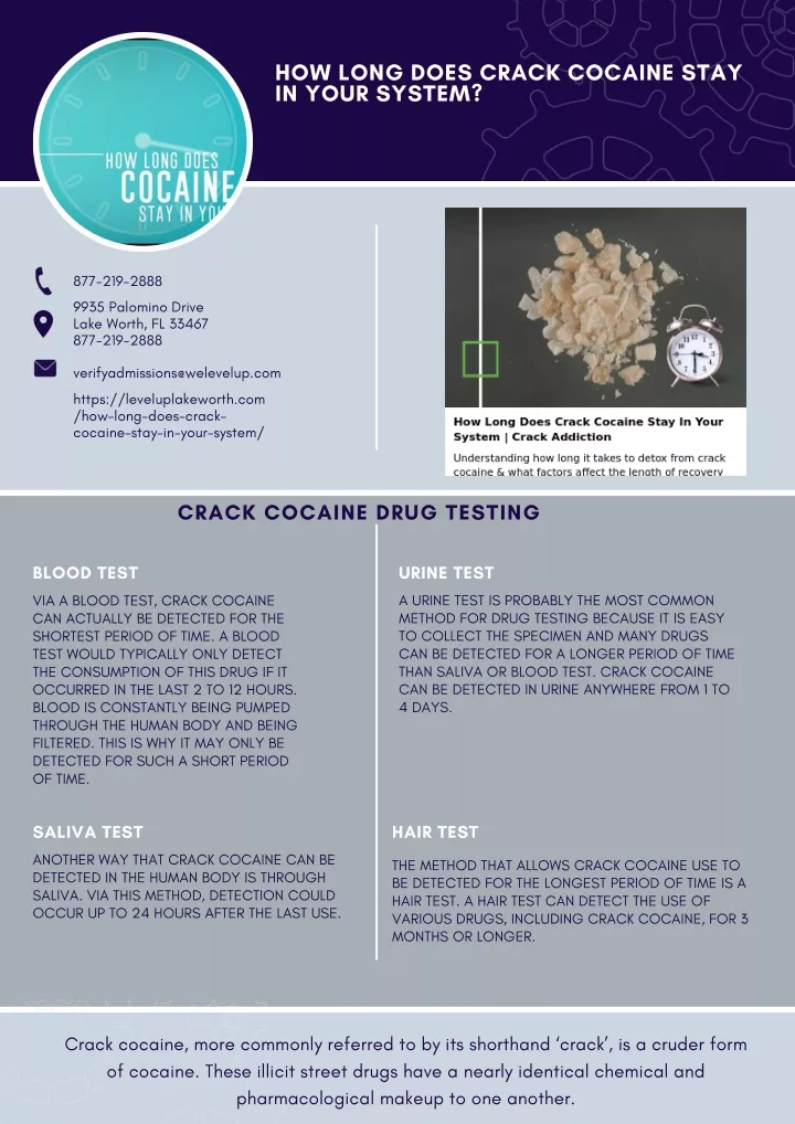 how long does crack cocaine stay in your system