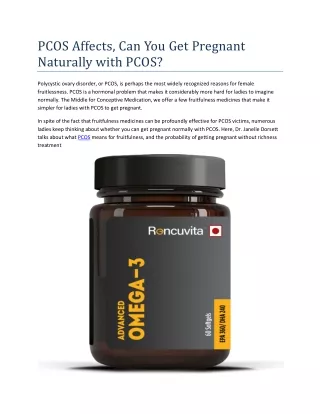 pcos affects can you get pregnant naturally with