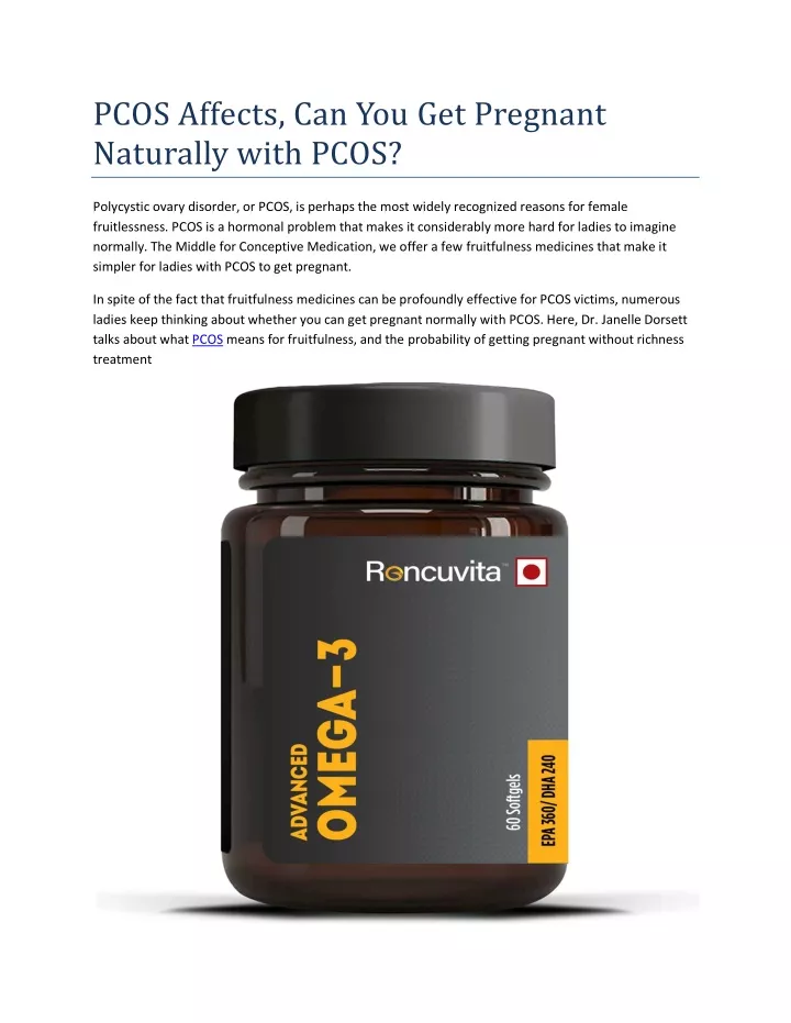 Can You Get Pregnant Naturally With Pcos