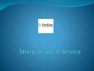 Sharp Disposal Services