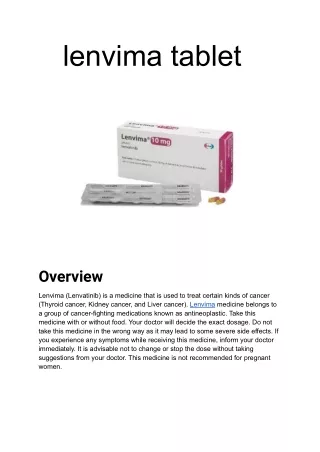 lenvima tablet