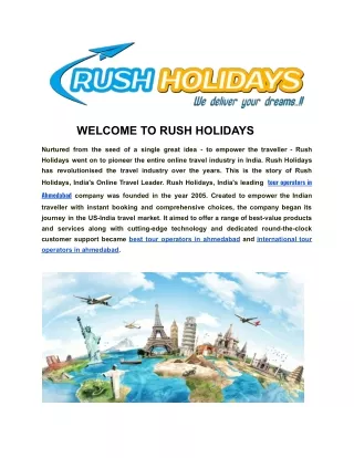best tour operators in ahmedabad rushholidays