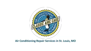 Air Conditioning Repair Services in St. Louis, MO