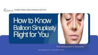 How to Know Balloon Sinuplasty Right for You