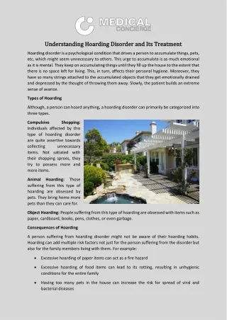 Understanding Hoarding Disorder and Its Treatment