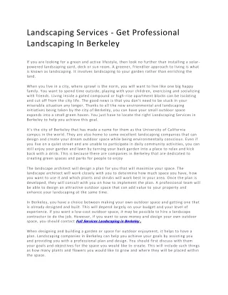 landscaping services get professional landscaping