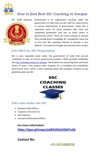 How to find Best SSC Coaching in Sonipat