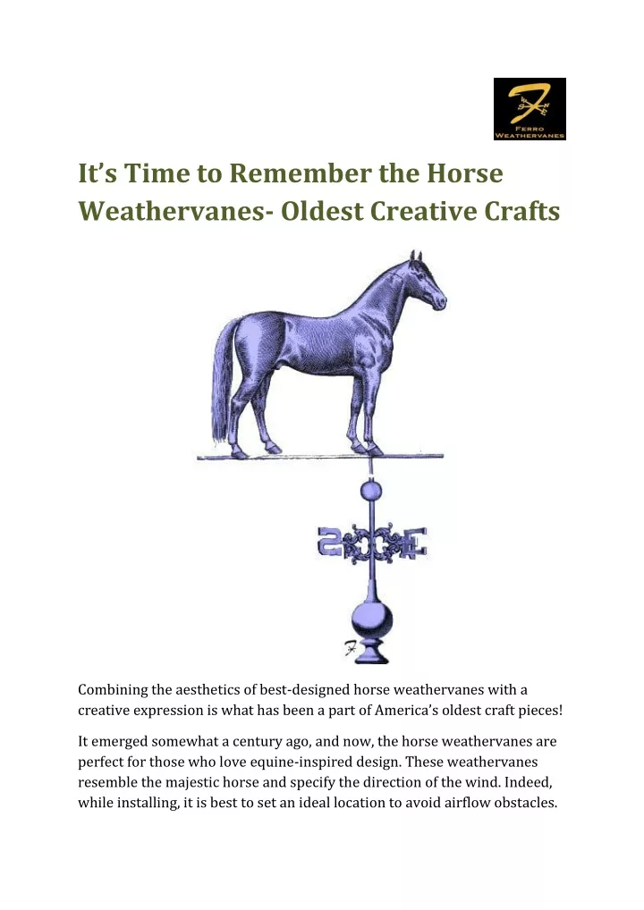 it s time to remember the horse weathervanes