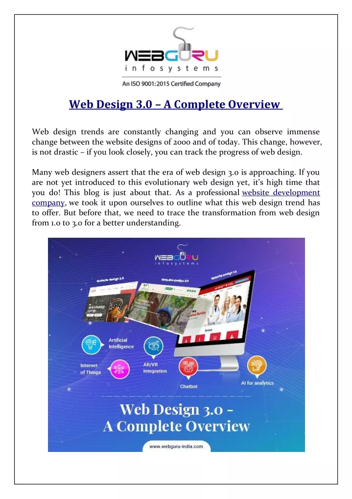 web design 3 0 a complete overview web design