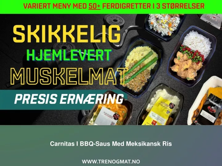 carnitas i bbq saus med meksikansk ris