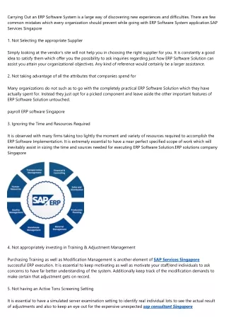 carrying out an erp software system is a large