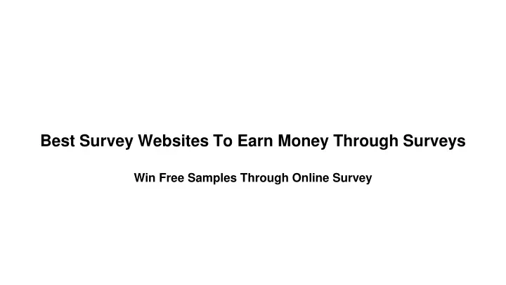 best survey websites to earn money through surveys