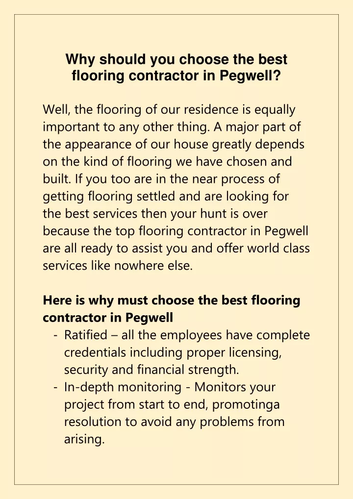 why should you choose the best flooring