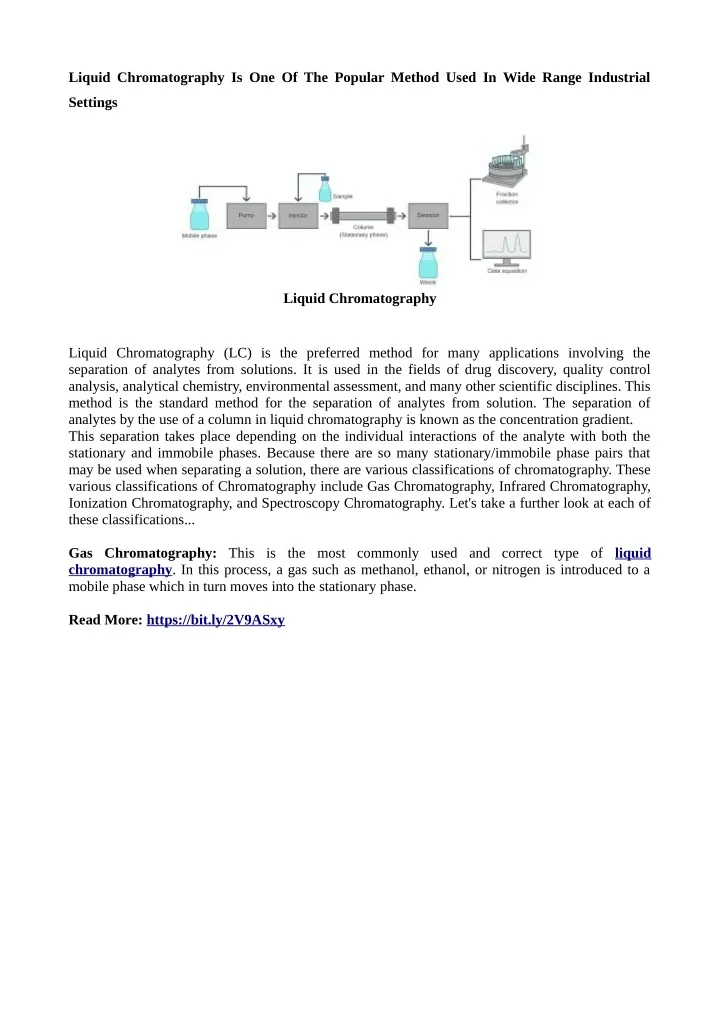 liquid chromatography is one of the popular