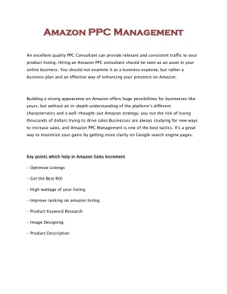 amazon ppc management amazon ppc management