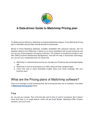 Latest Mailchimp Pricing Plans