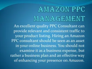 amazon ppc management