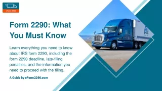 Form 2290_ What You Must Know