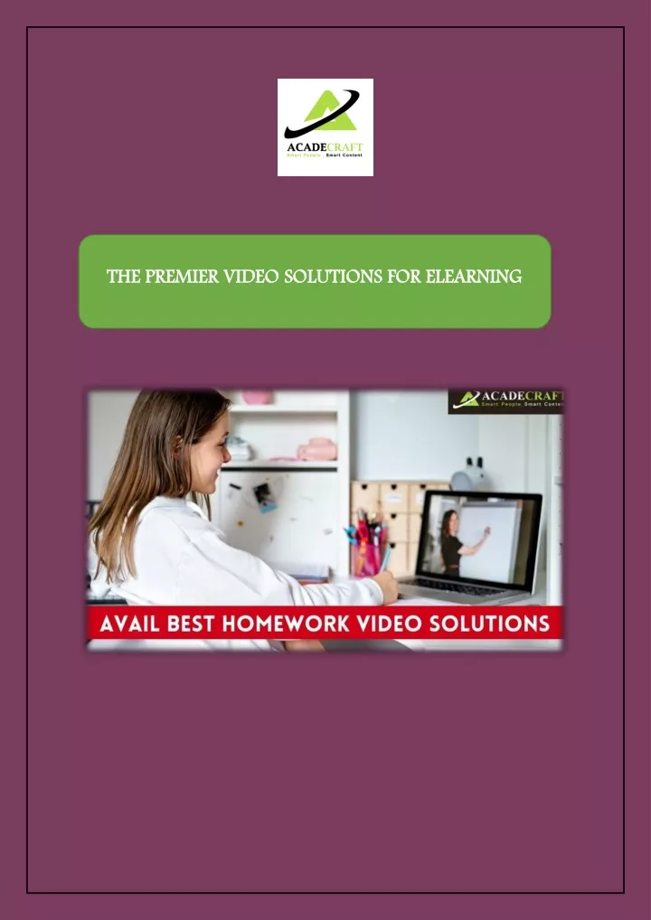 the premier video solutions for elearning