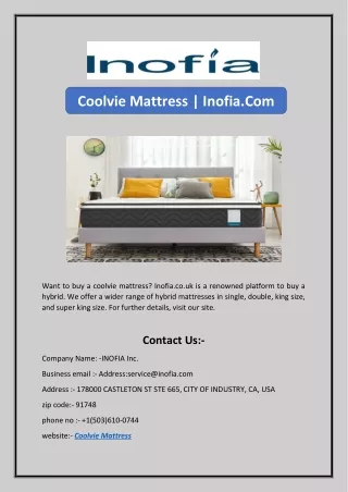 coolvie mattress inofia com